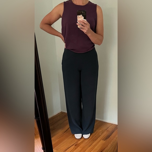 Vintage Jones New York Forest Green Wide Leg Pants Size 10 - Picture 8 of 14